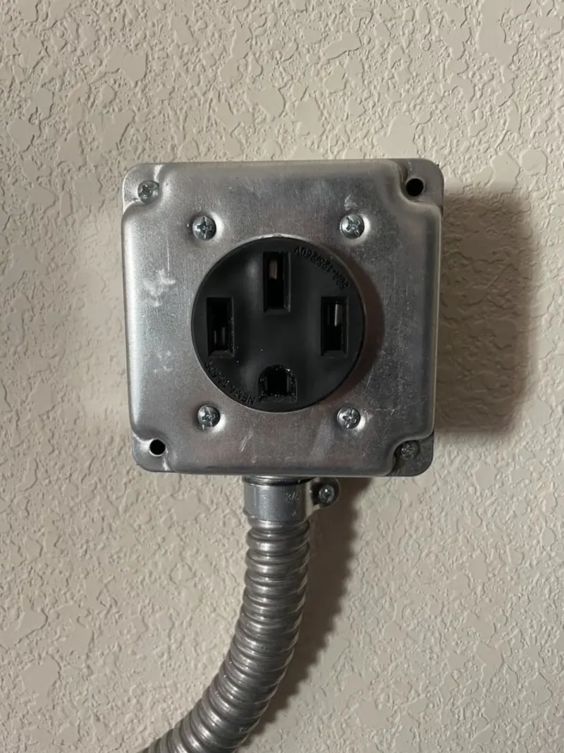NEMA 14-50 outlet installed for Smart Home Electrical in Bayou Vista